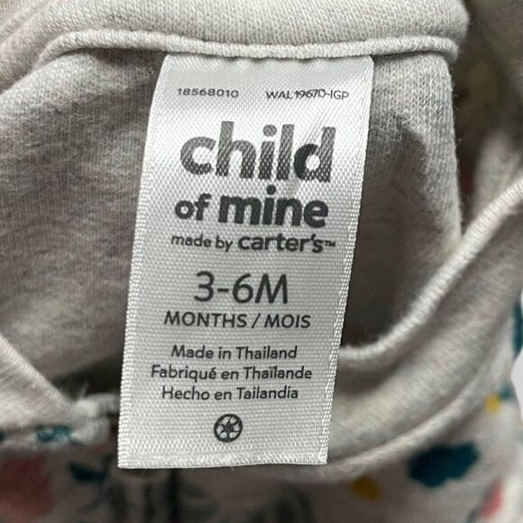 Child of Mine Carters Baby Girl Ivory Jacket Size 3-6 Months Floral Print Boho - Picture 6 of 7